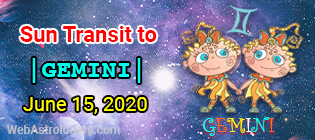 Sun Transit to Gemini