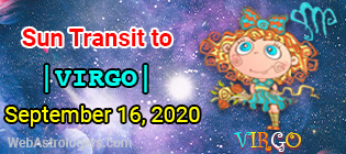 Sun transit to Virgo