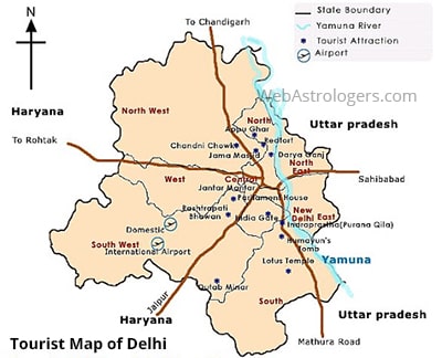 Tourist Map of Delhi